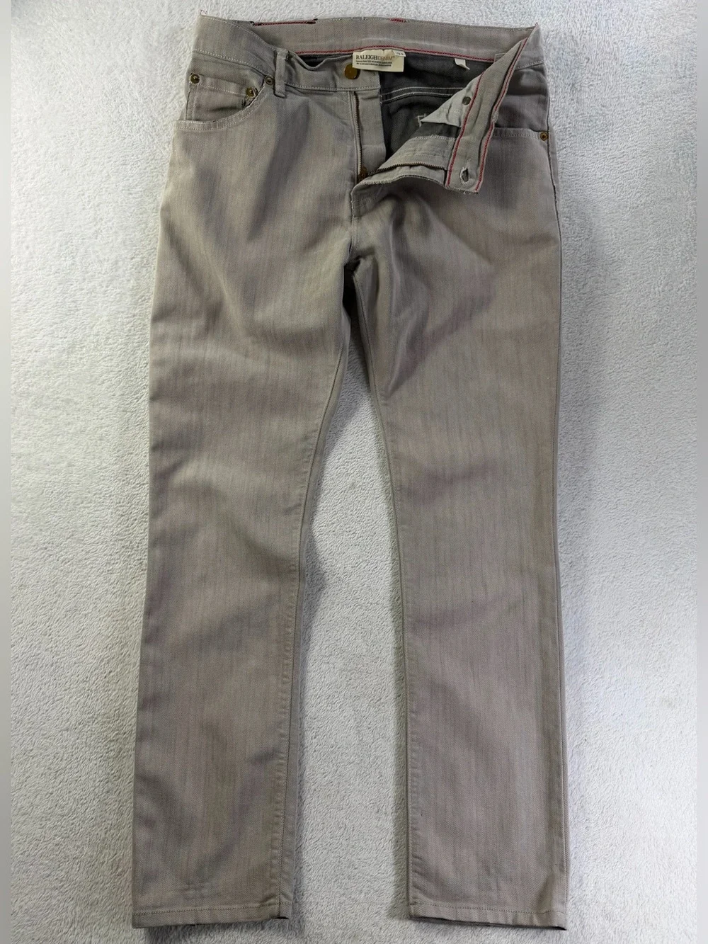 Raleigh Denim Martin Gray Stretch Jeans 31x30 Made in USA